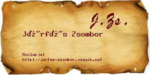 Járfás Zsombor névjegykártya