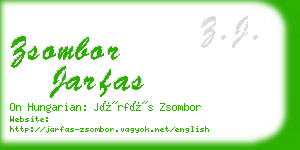 zsombor jarfas business card